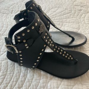 Harley Davidson studded sandals